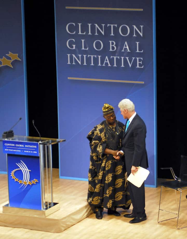 Olusegun with former President Bill Clinton