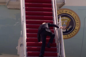 US President Biden falls