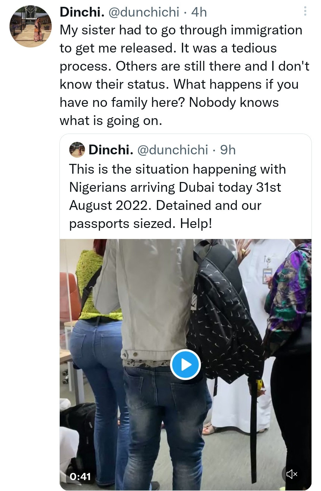 Nigerians arriving Dubai are detained and their passports seized (video)